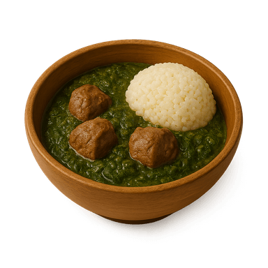 Ravitoto - Plat traditionnel malgache à base de feuilles de manioc pilées